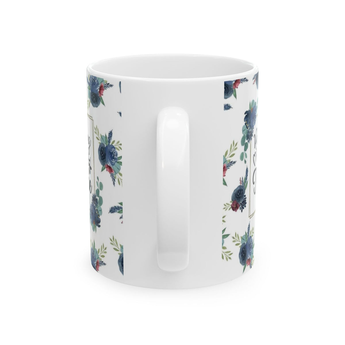 Raising My Tribe Ceramic Mug — Floral Family Mom Coffee Cup (11oz)