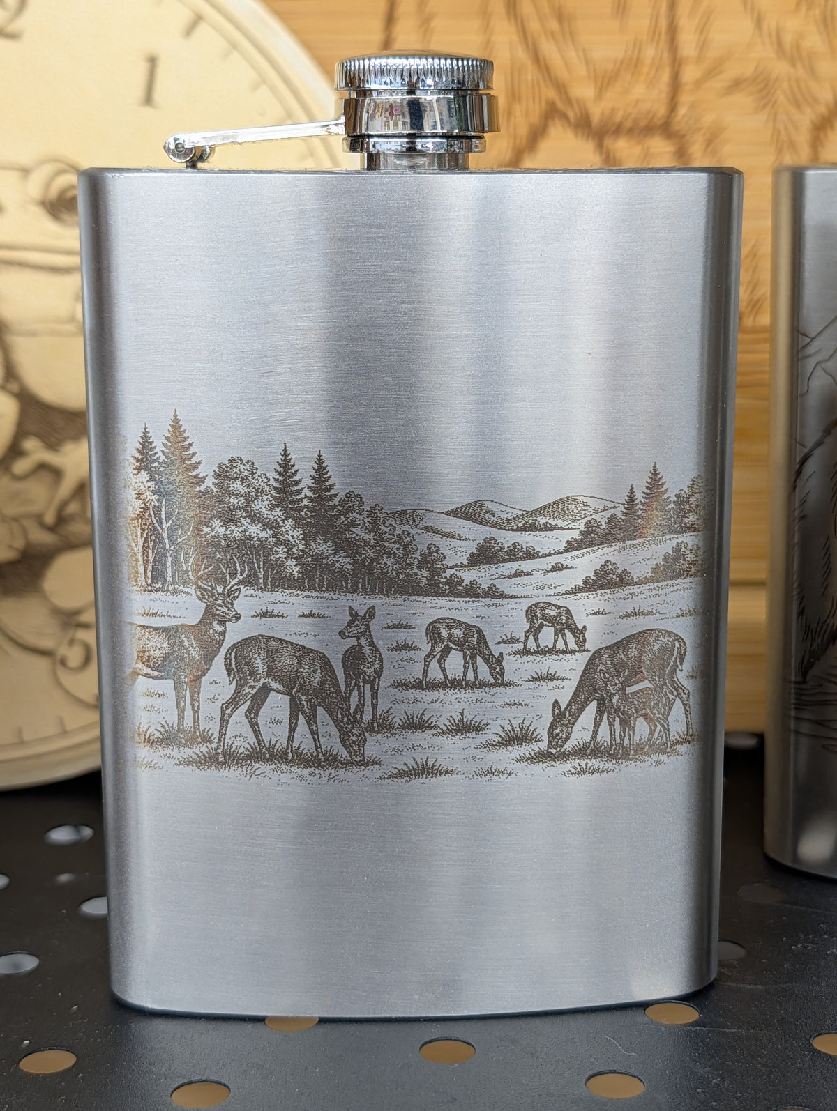 Laser Engraved Flask