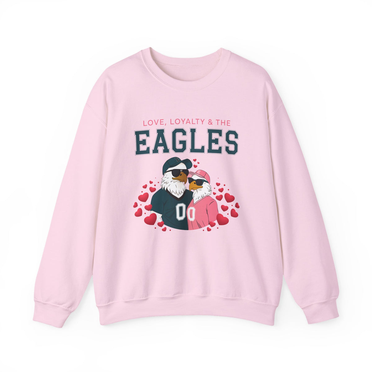 Eagles Love Birds Sweatshirt / Pink / 2X