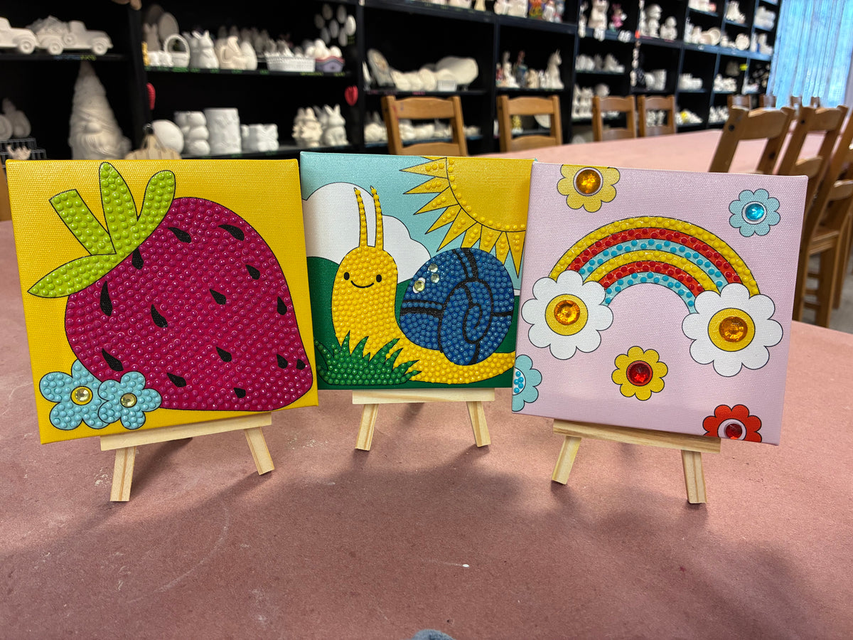 Mini Diamond Art canvases with easel