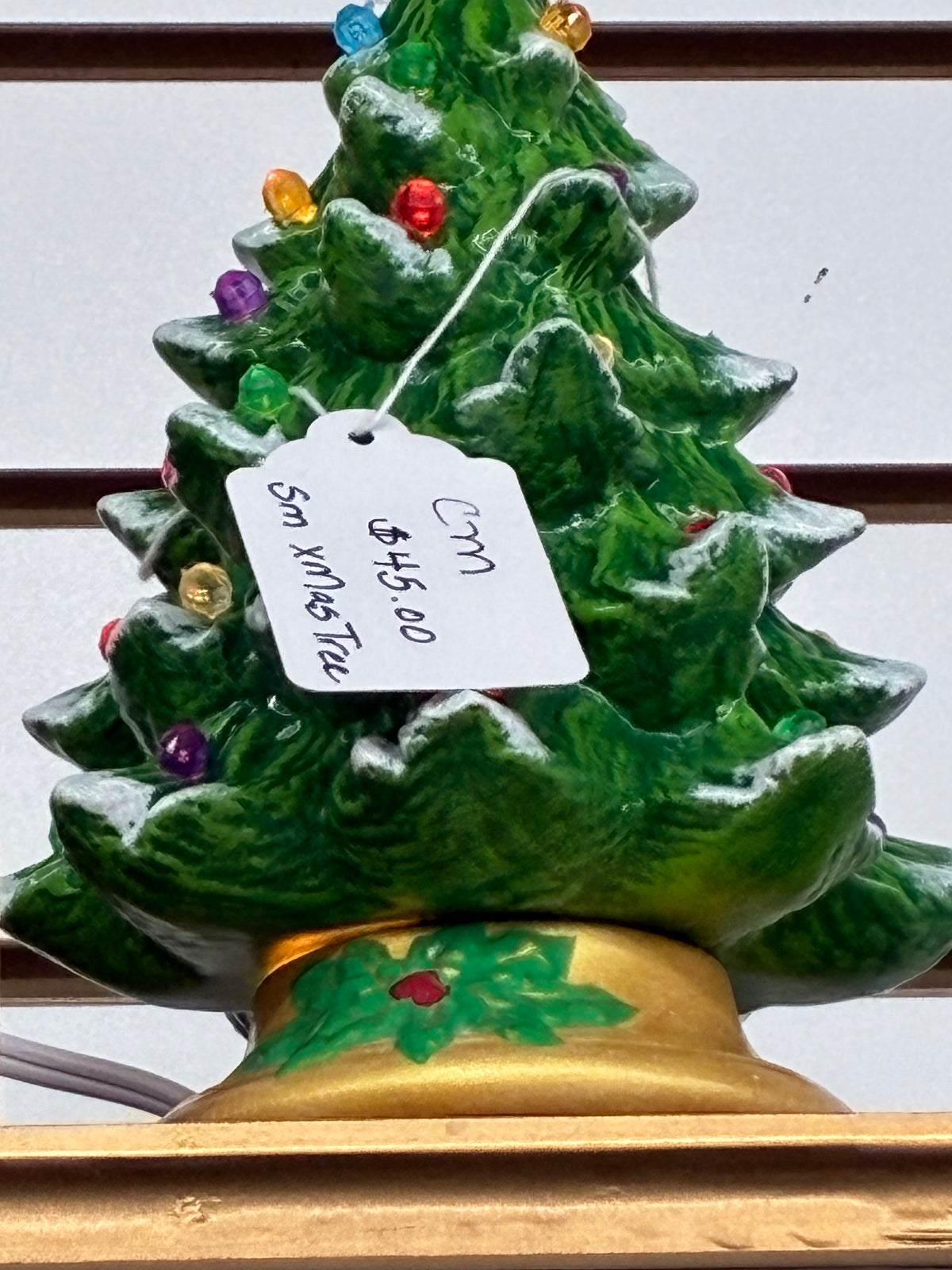 Light up mini ceramic Christmas tree