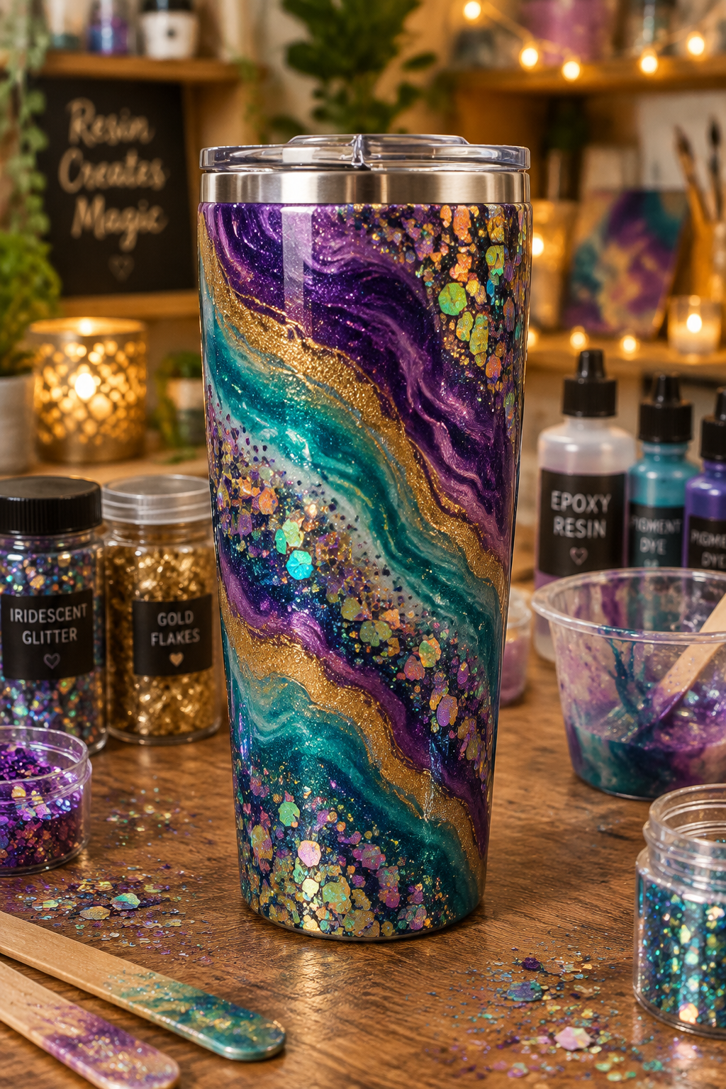 In Person Class: 10/29/26 Galaxy Resin Tumbler - The Avenue Maker Marketplace