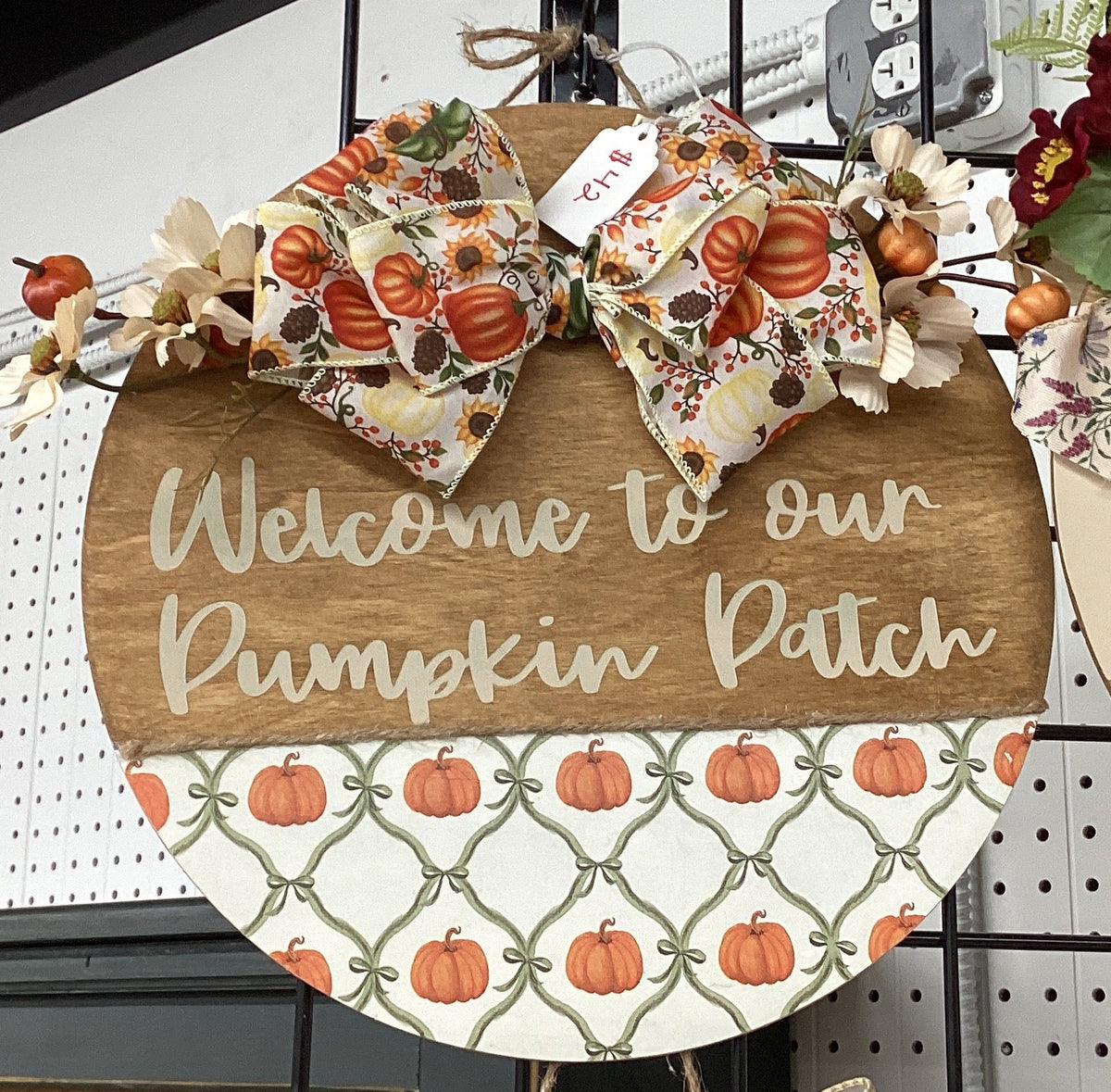 14” Pumpkin patch welcome sign