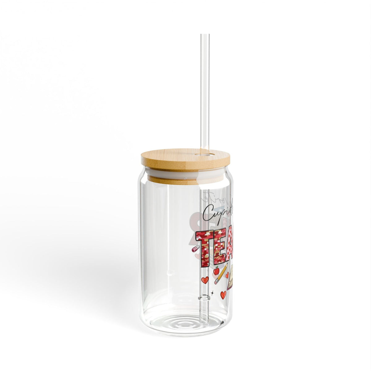Teacher Sipper Glass - "Cupid's Favorite" 16oz