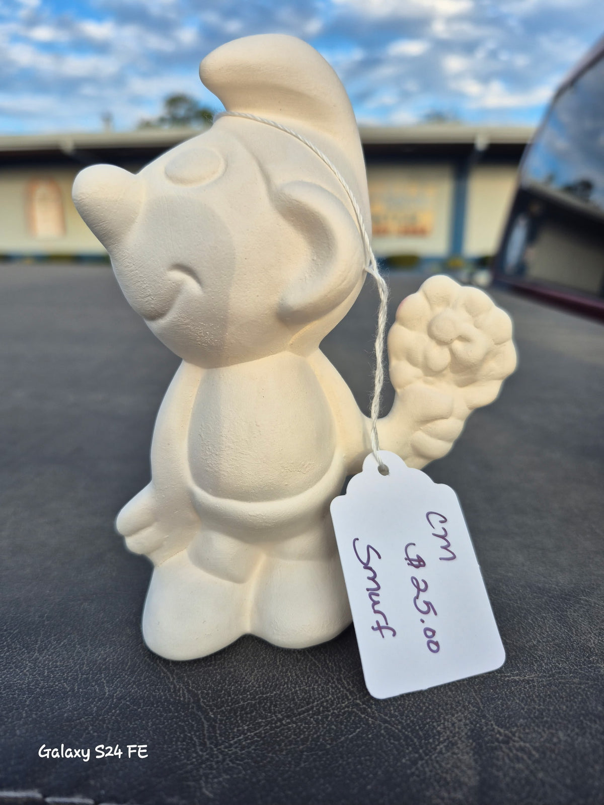Ceramic bisque Smurf