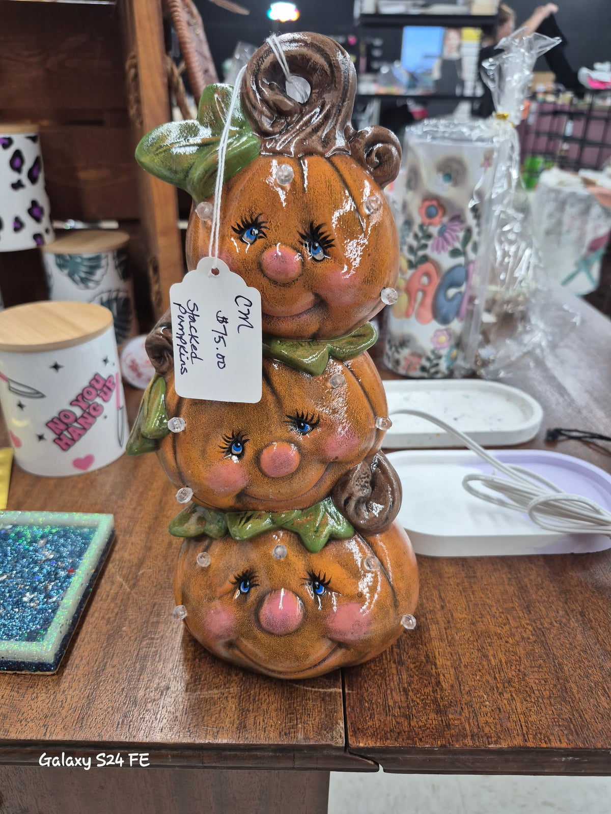 Light Up Stacked Pumpkins