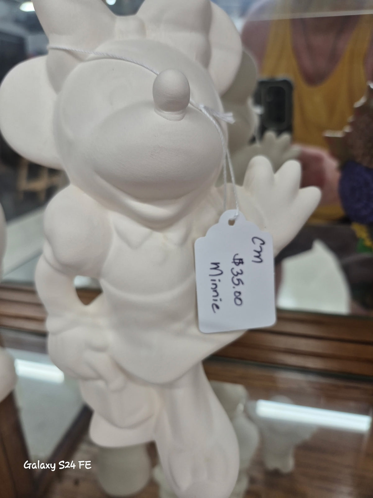 Ceramic bisque Minnie Mouse
