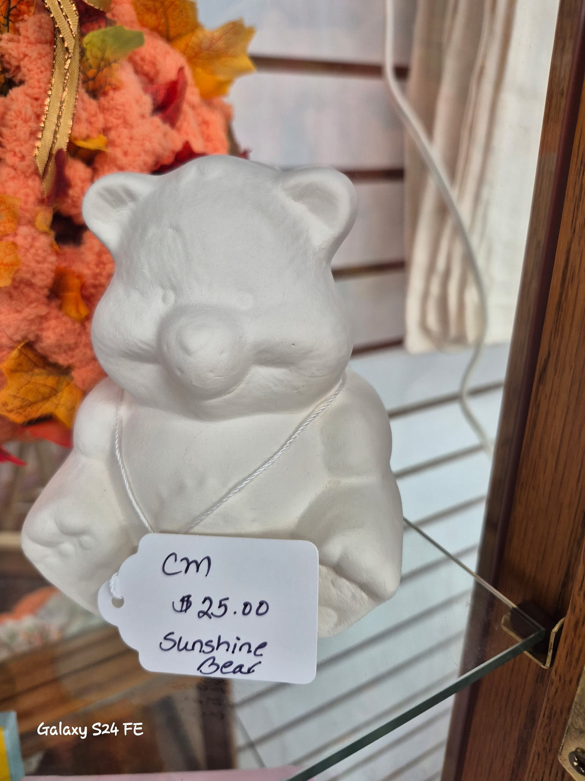 Ceramic bisque Sunshine Bear