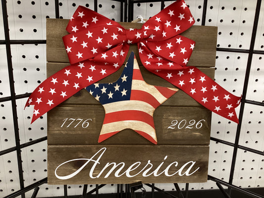 10x10 America star with flag sign