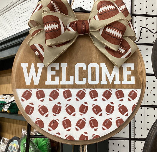 12” Football welcome sign