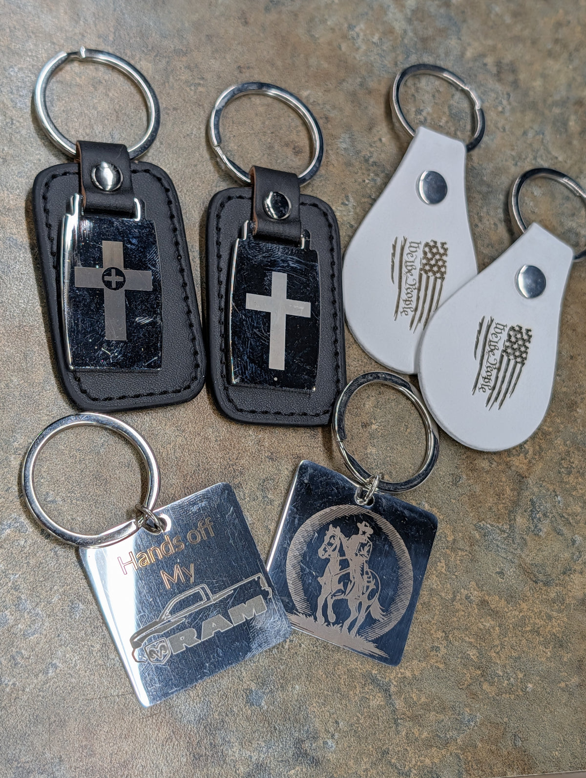 laser engraved keychain