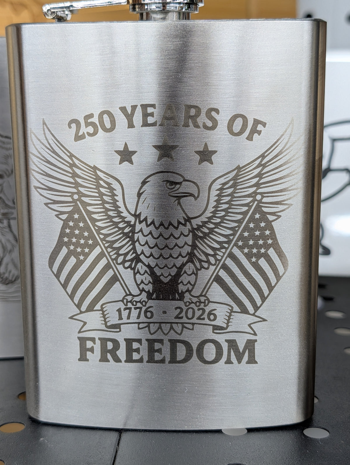 Laser Engraved Flask
