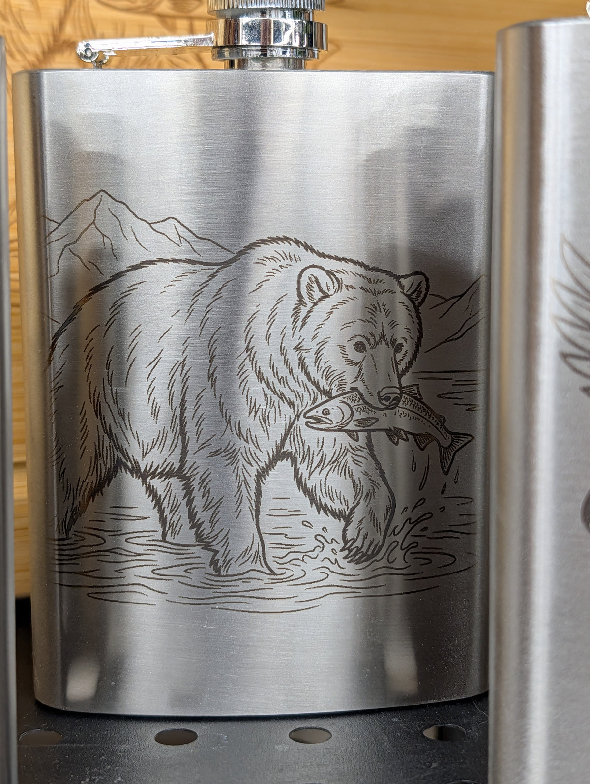 Laser Engraved Flask