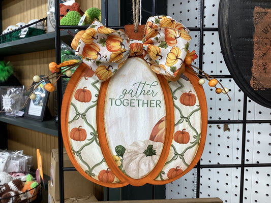 10” Decoupage pumpkin