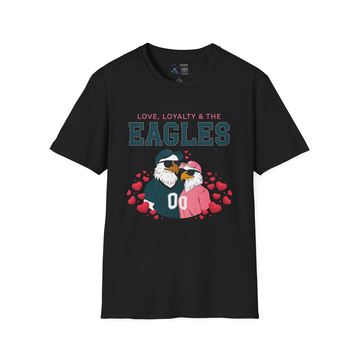 Eagles Love Birds T-Shirt / Black / 4X