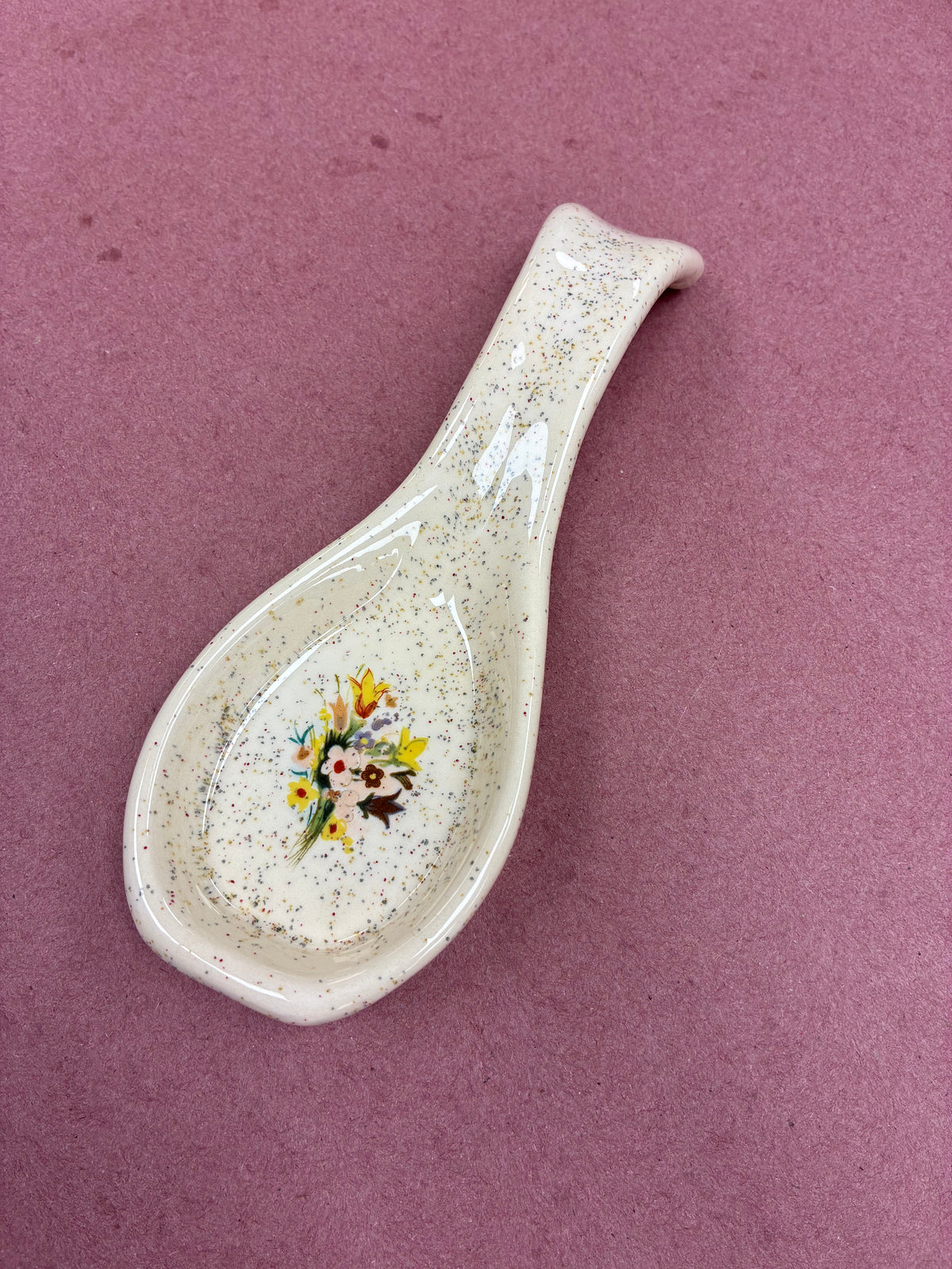 Ceramic glazed spoon rest