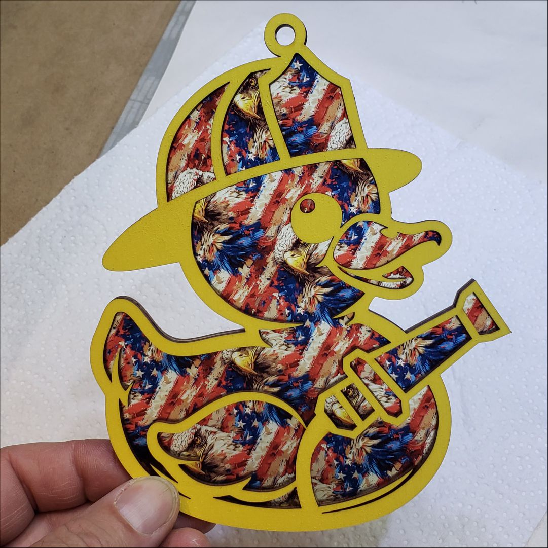 Jeep Duck Suncatcher Firefighter